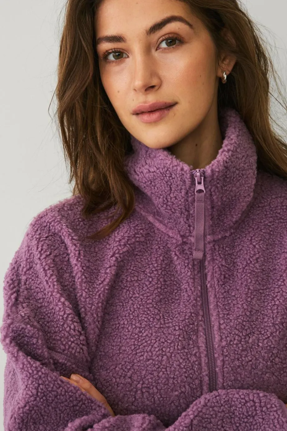 Ellos STUDIO Pullover Half Zip Pile Core