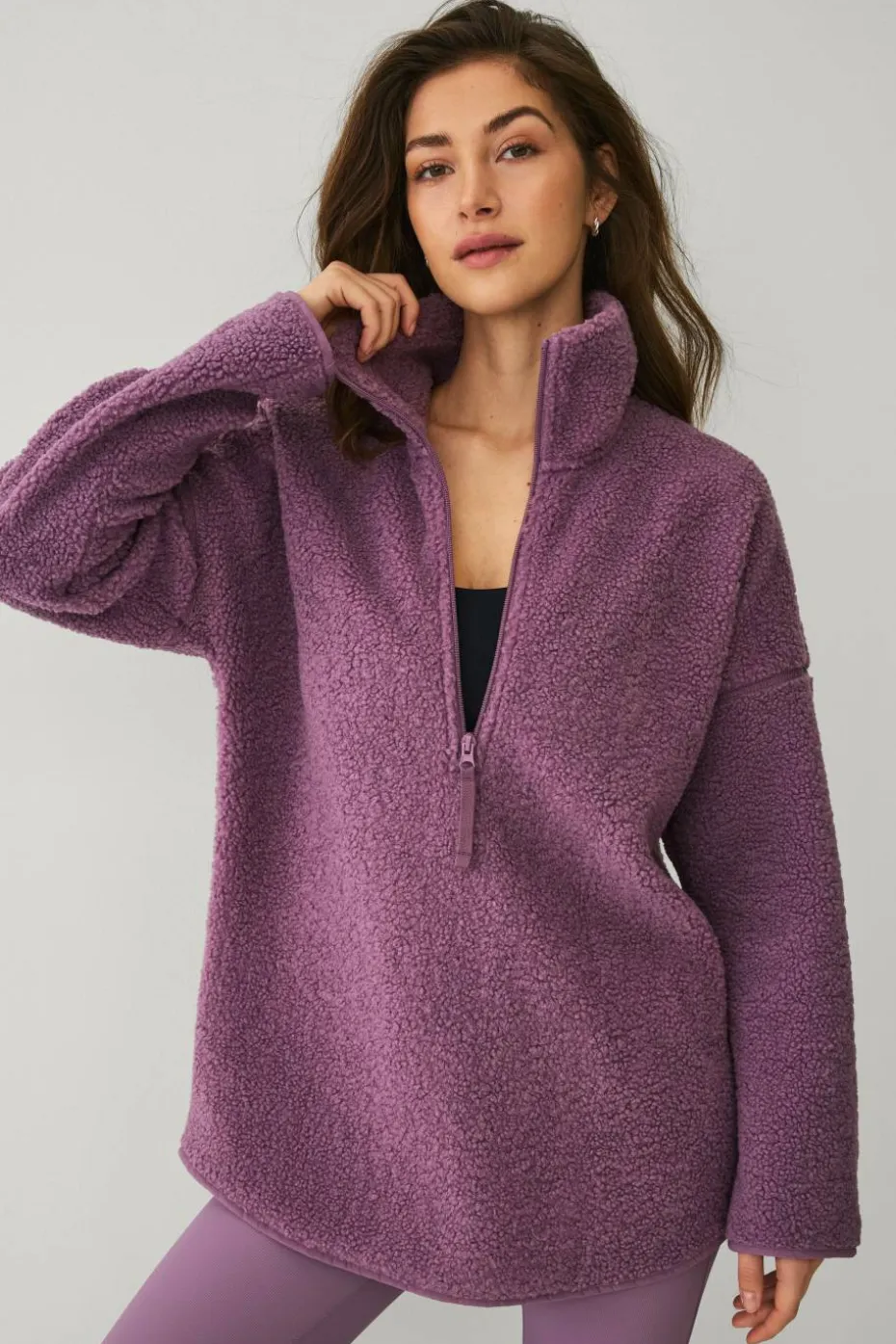 Ellos STUDIO Pullover Half Zip Pile Core