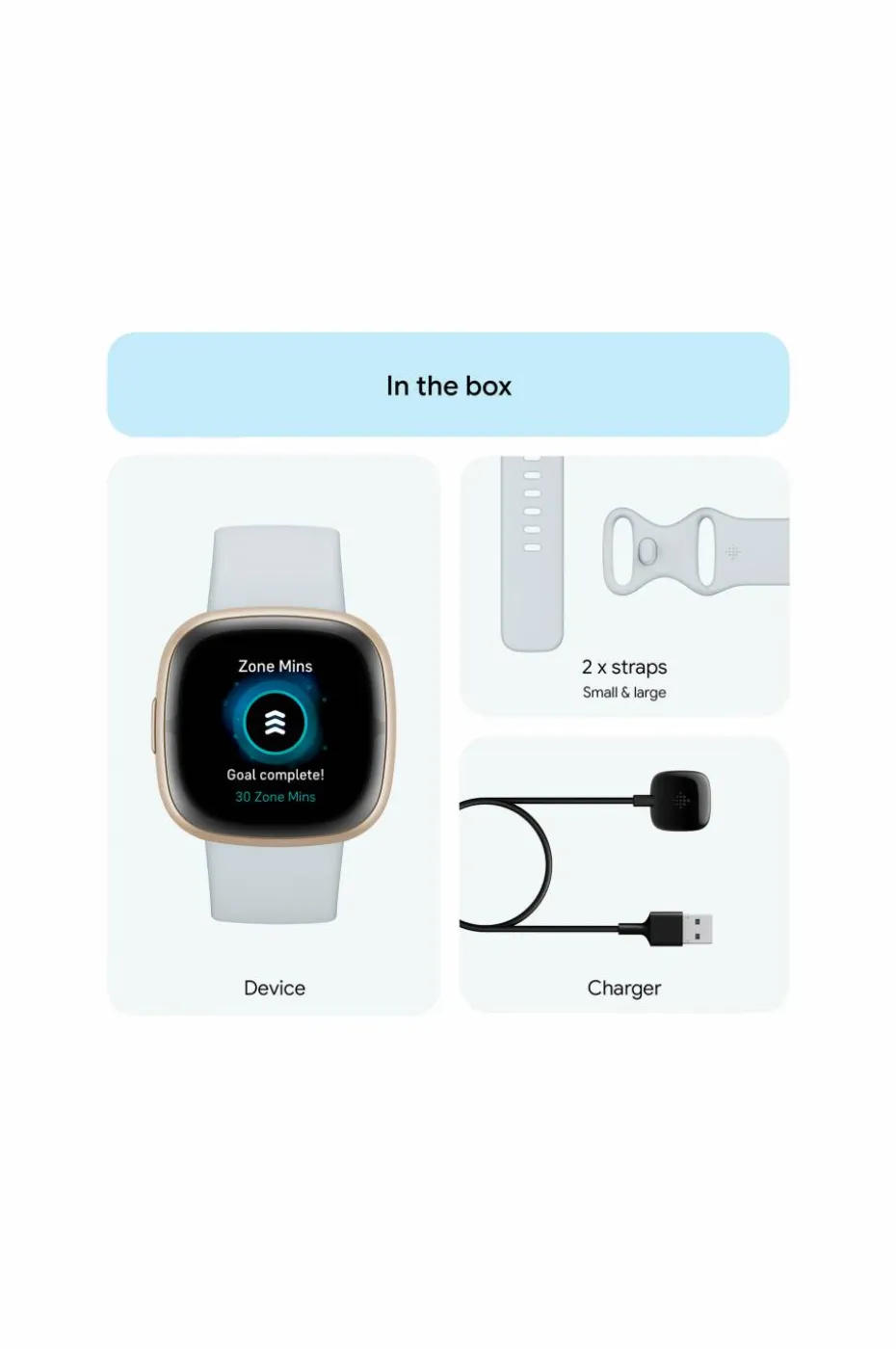 Fitbit Sense 2, Blue Mist/Soft Gold