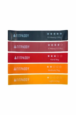FITPADDY Elastiske bånd - sett med 5 stk.