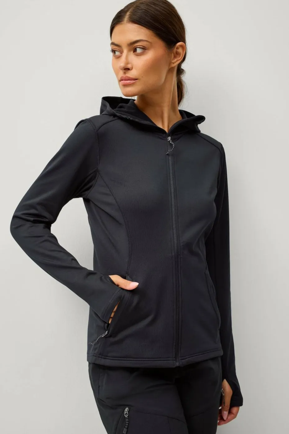 Áhkká Hettegenser Power Fleece FZ Hoodie