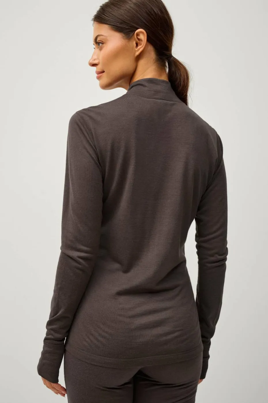 Áhkká Termisk topp Merino Wool LS Halfzip W