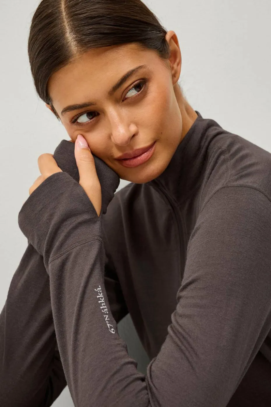 Áhkká Termisk topp Merino Wool LS Halfzip W