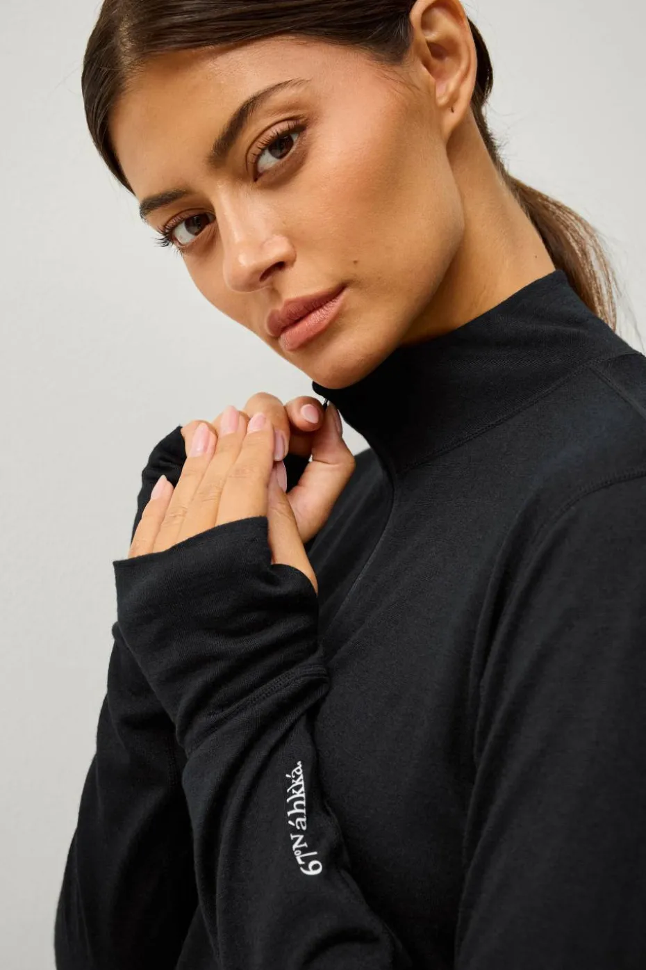 Áhkká Termisk topp Merino Wool LS Halfzip W