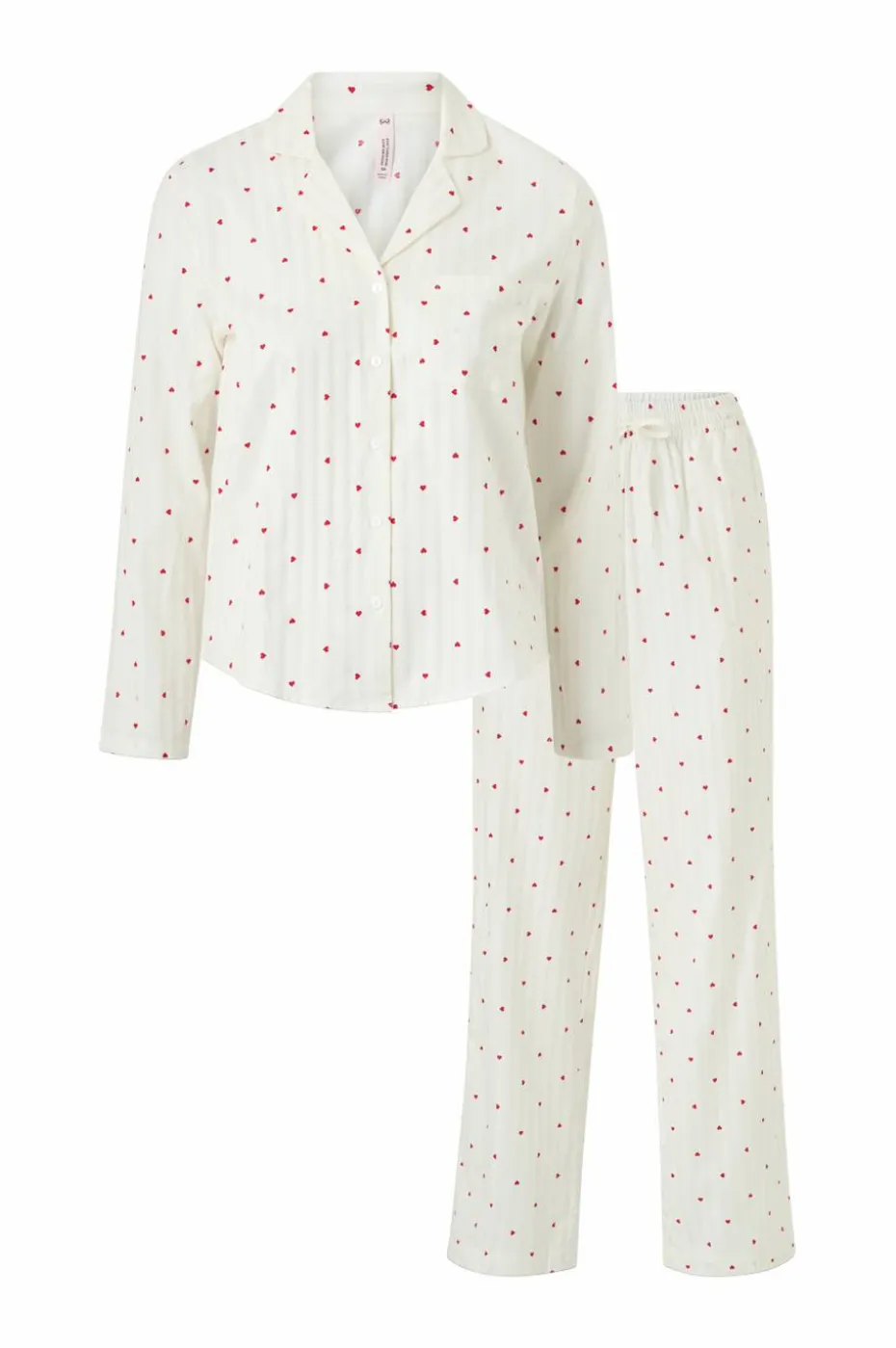 Hunkemöller Pysjsett PJ LS CO Jacquard Hearts
