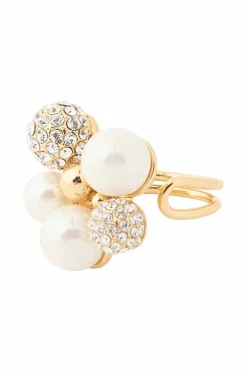 IOAKU Ring Berry Pearl Crystal Maxi Ring
