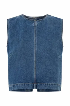 IVY Copenhagen Jeansvest Ivy-Heaven Cross Back Top Wash Jaca