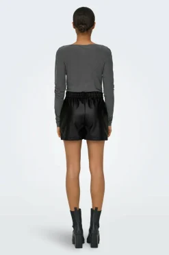 JDY Shorts jdyAlaia MW Faux Leather