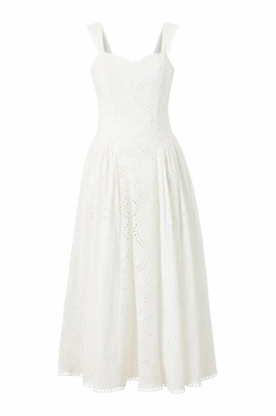 Joelle Maxikjole med broderie anglaise