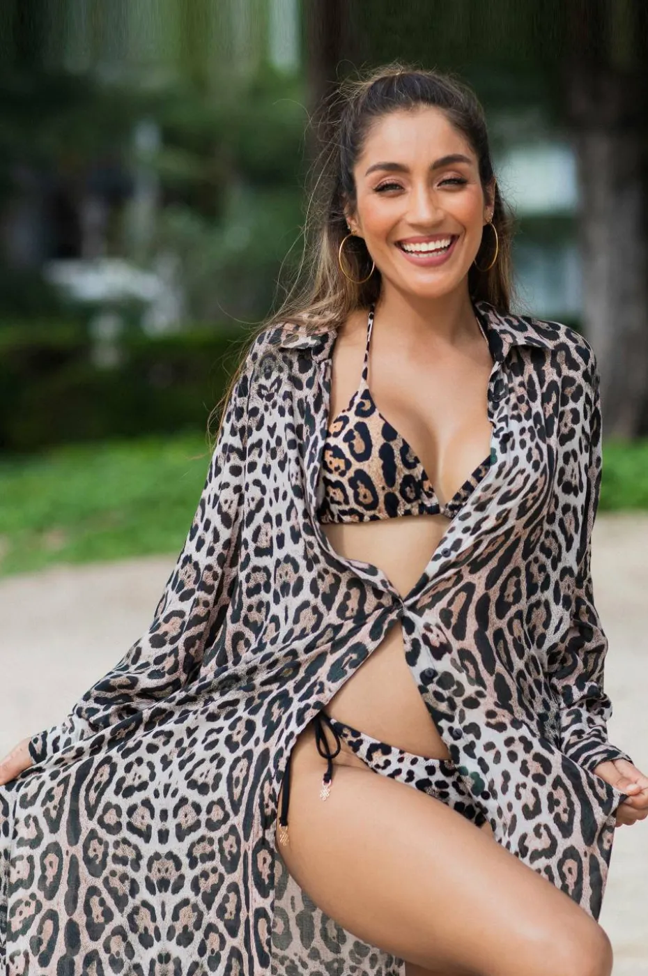 KAANDA Beach life Strandkjole Cheetah Shirt Dress