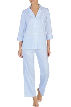 Lauren Ralph Lauren Pyjamas LRL Heritage 3/4 Sl Classic Notch PJ Set