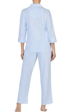 Lauren Ralph Lauren Pyjamas LRL Heritage 3/4 Sl Classic Notch PJ Set