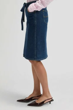 Lee Denim skjørt Midi Skirt With Bow