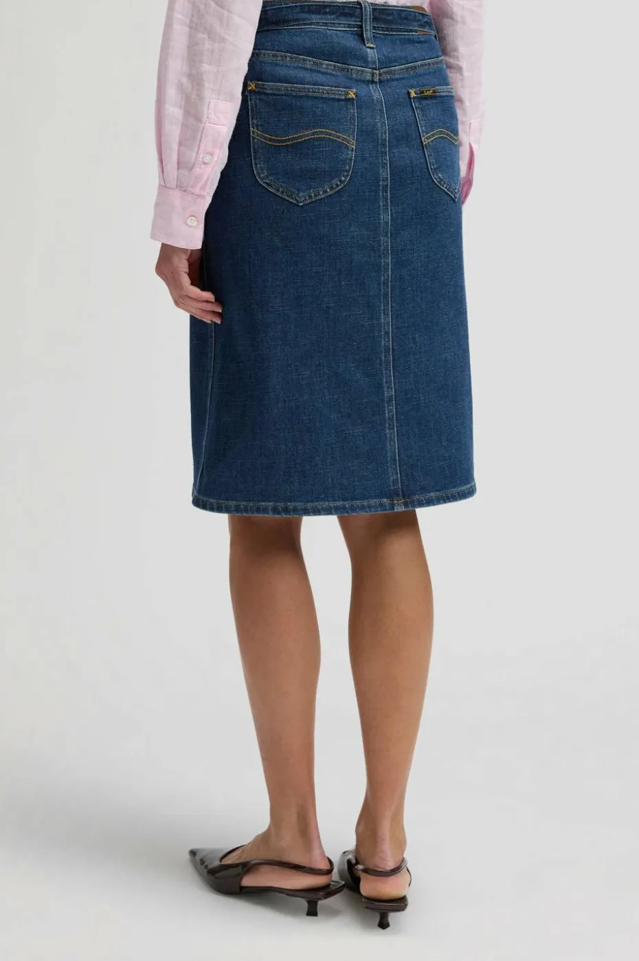 Lee Denim skjørt Midi Skirt With Bow