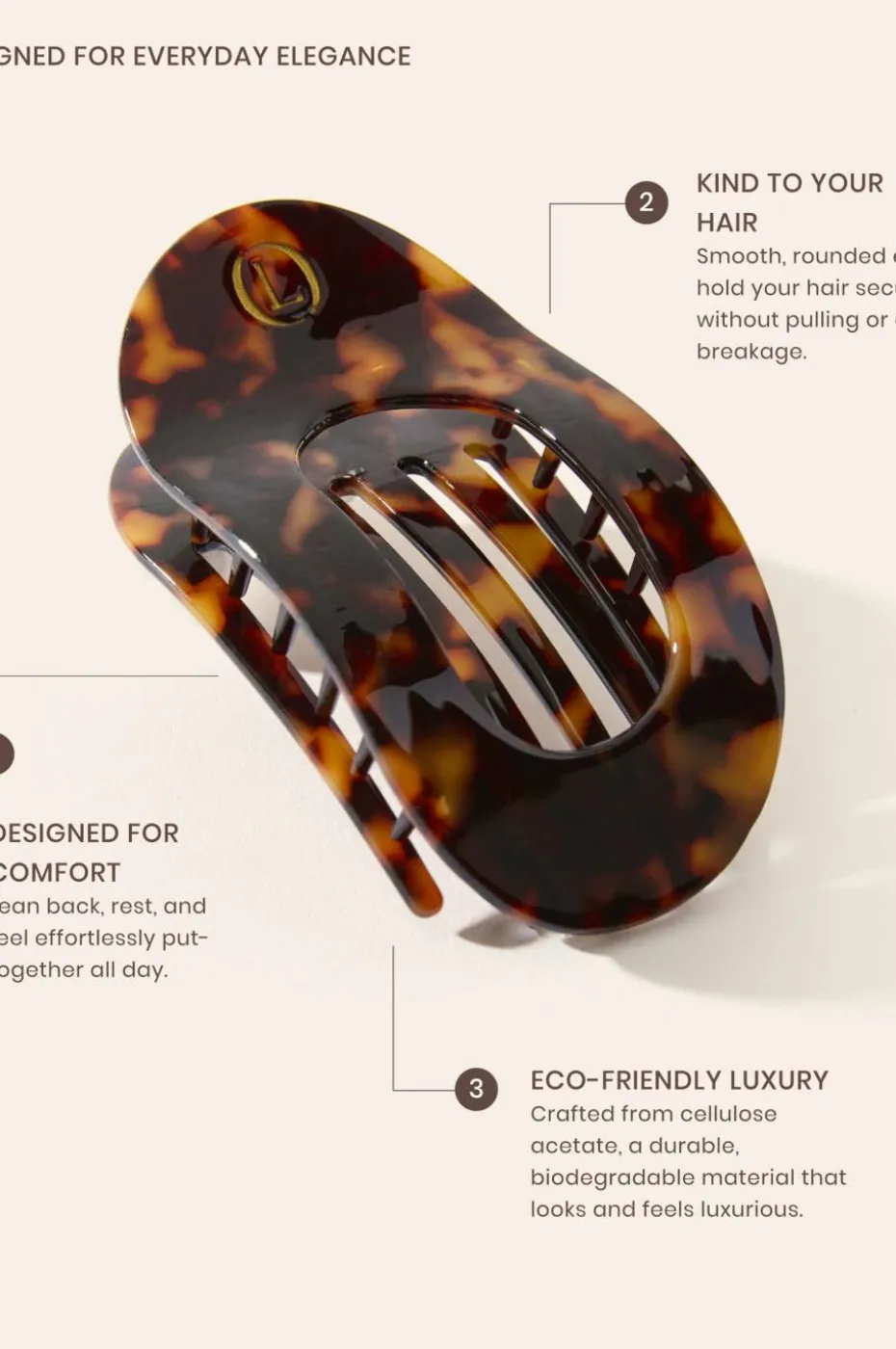 Lenoites Flat Hair Clip