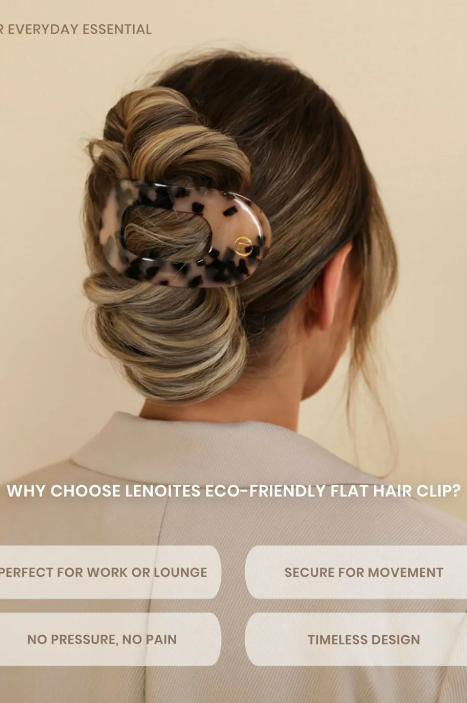 Lenoites Flat Hair Clip