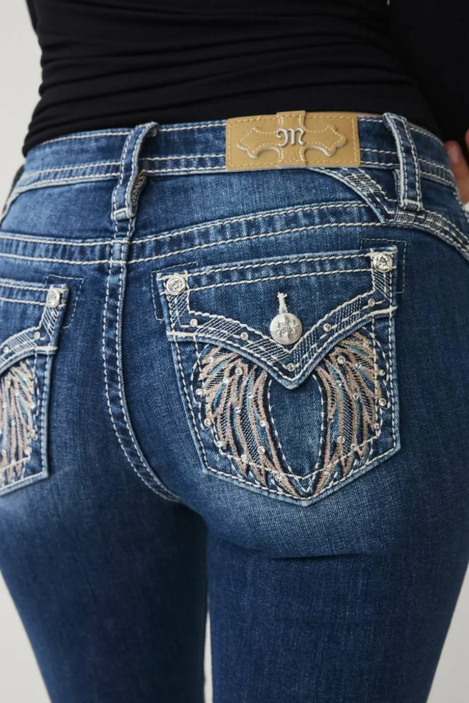 Miss Me Jeans Angel Kisses Bootcut Jeans