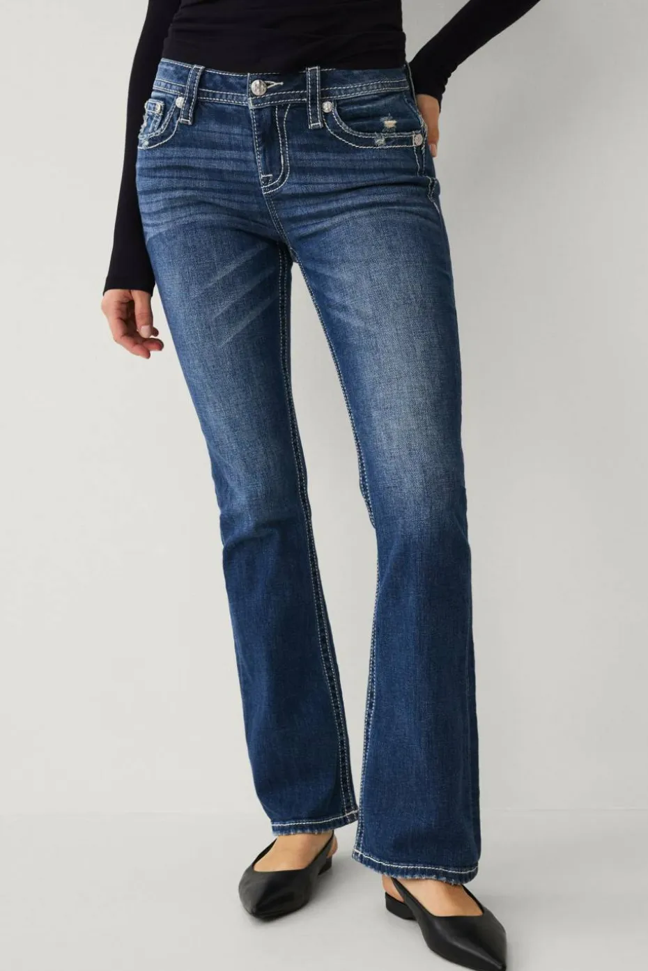 Miss Me Jeans Angel Kisses Bootcut Jeans