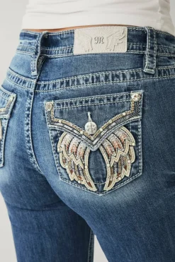 Miss Me Jeans Charmeine Wings Bootcut