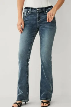 Miss Me Jeans Silver Angel Down Wings Bootcut