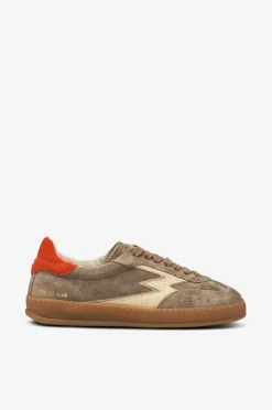 Moaconcept Joggesko Club Briar-root Washed Suede Orange Horsy Backtab