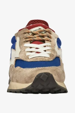 Moaconcept Joggesko Hype Royal Blue Nylon Sand Washed Suede Off White And Burgundy Details