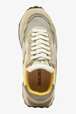 Moaconcept Joggesko Hype Pale Banana Nylon Suede Gray Backtab