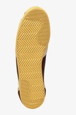Moaconcept Joggesko Ikigai Off White Perforated Leather Bordeaux Suede Logo And Details