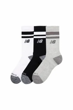 New Balance Sokker Active Lifestyle Striped Crew 3-pakning