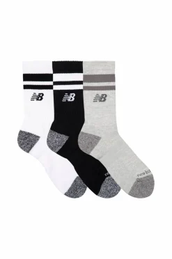 New Balance Sokker Active Lifestyle Striped Crew 3-pakning