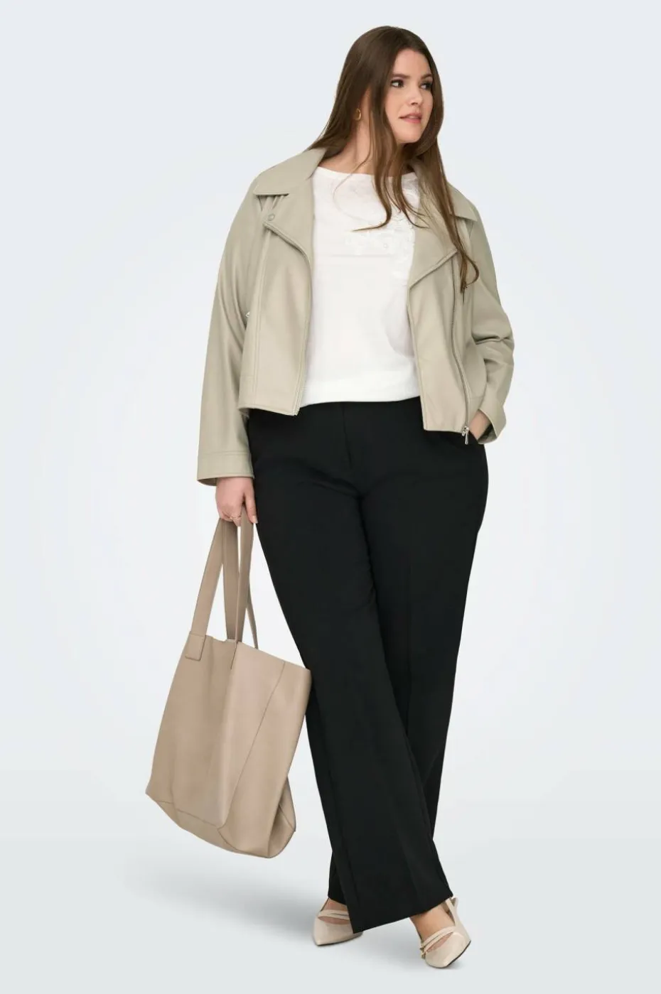 Only Carmakoma Biker jakke carCarmen Faux Leather Biker Otw NO