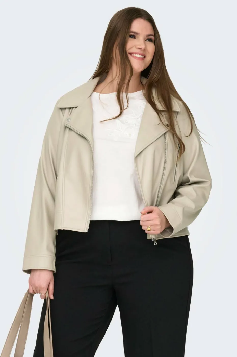 Only Carmakoma Biker jakke carCarmen Faux Leather Biker Otw NO