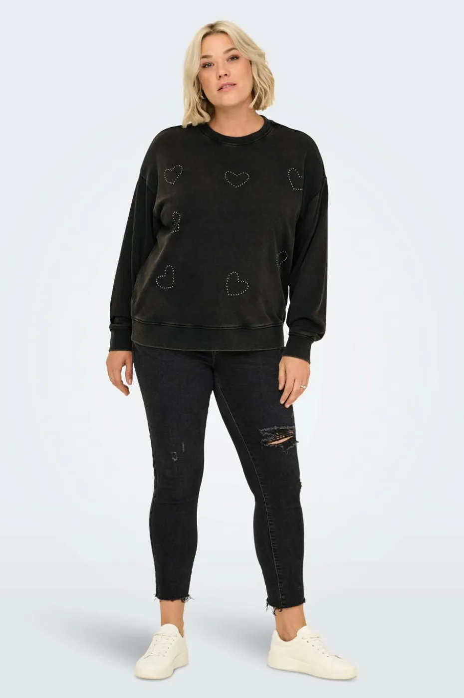 Only Carmakoma Collegegenser carInda L/S O-neck Swt Jrs