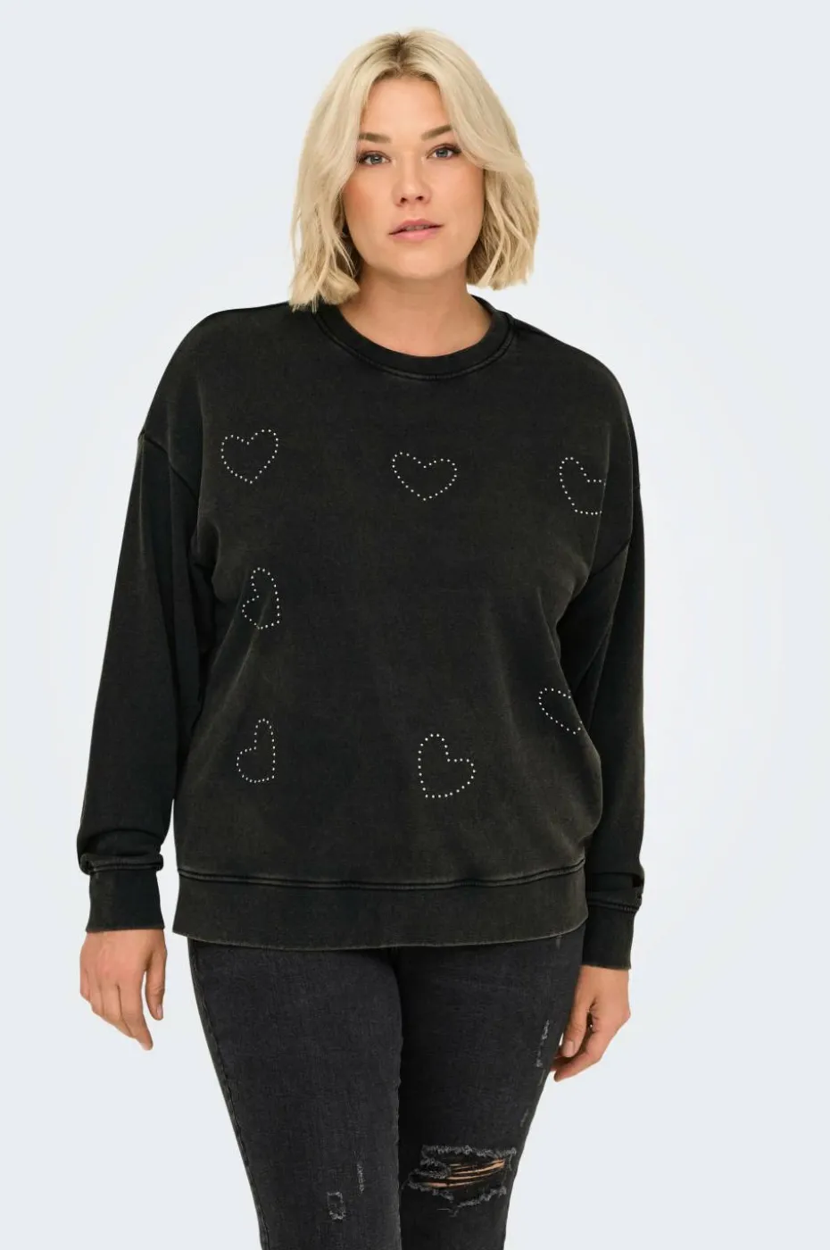 Only Carmakoma Collegegenser carInda L/S O-neck Swt Jrs