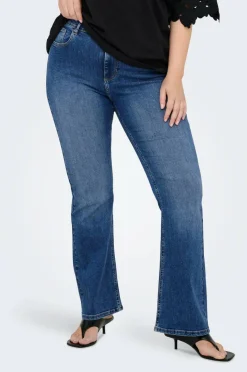 Only Carmakoma Jeans carWilly HW Flared Rhinestone