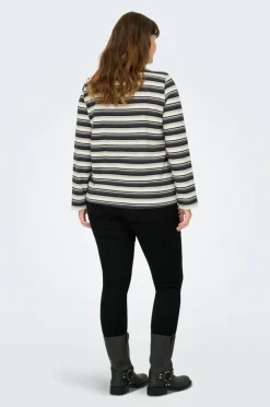 Only Carmakoma Pologenser carGlobe L/S Polo O-neck Blouse Jrs