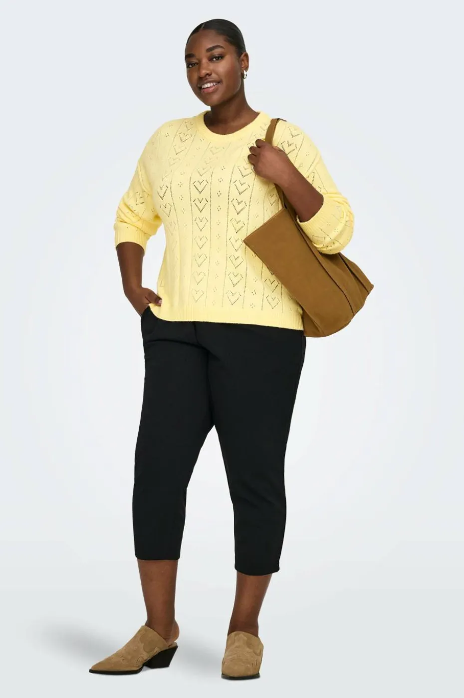 Only Carmakoma Pullover carIsa Life LS Structure Boxy O-nec