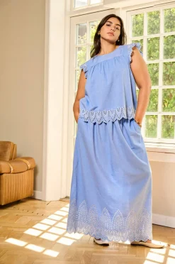 Only Carmakoma Skjørt carTulum Emb Maxi Skirt Wvn