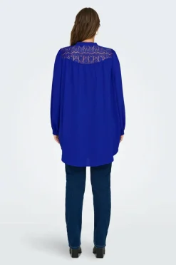 Only Carmakoma Tunika carMette Life L/S Mix Lace Long Top