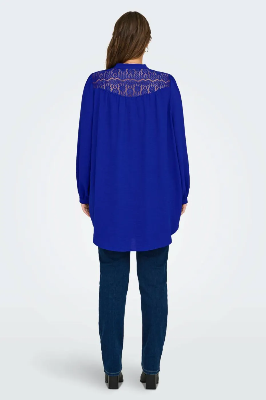 Only Carmakoma Tunika carMette Life L/S Mix Lace Long Top