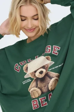 Only Collegegenser onlBila L/s Bear O-neck