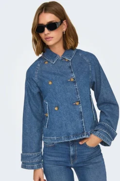 Only Denim jakke onlApril Short Dnm Trench Akm