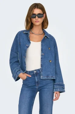 Only Denim jakke onlApril Short Dnm Trench Akm