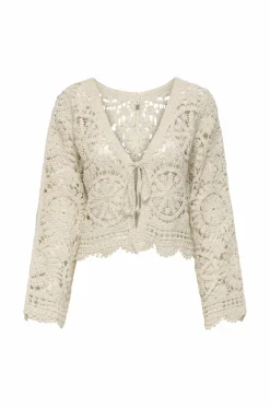 Only Kardigan onlWaterly LS Crochet Tie Cardigan