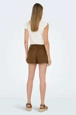Only Shorts onlSandi MW Faux Suede Shorts Pnt