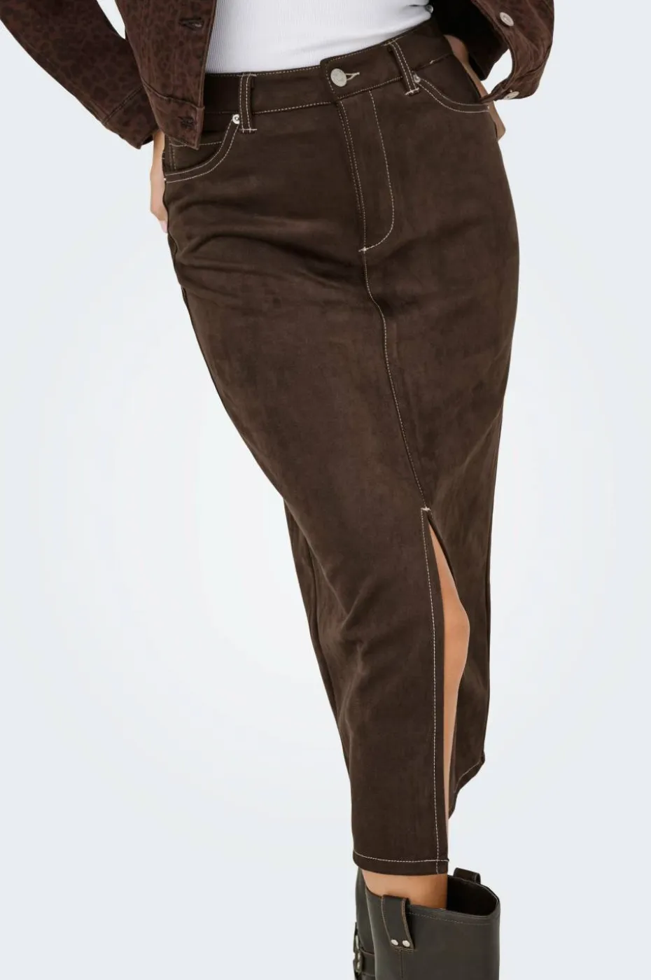 Only Skjørt onlStina Life MW Faux Suede Skirt