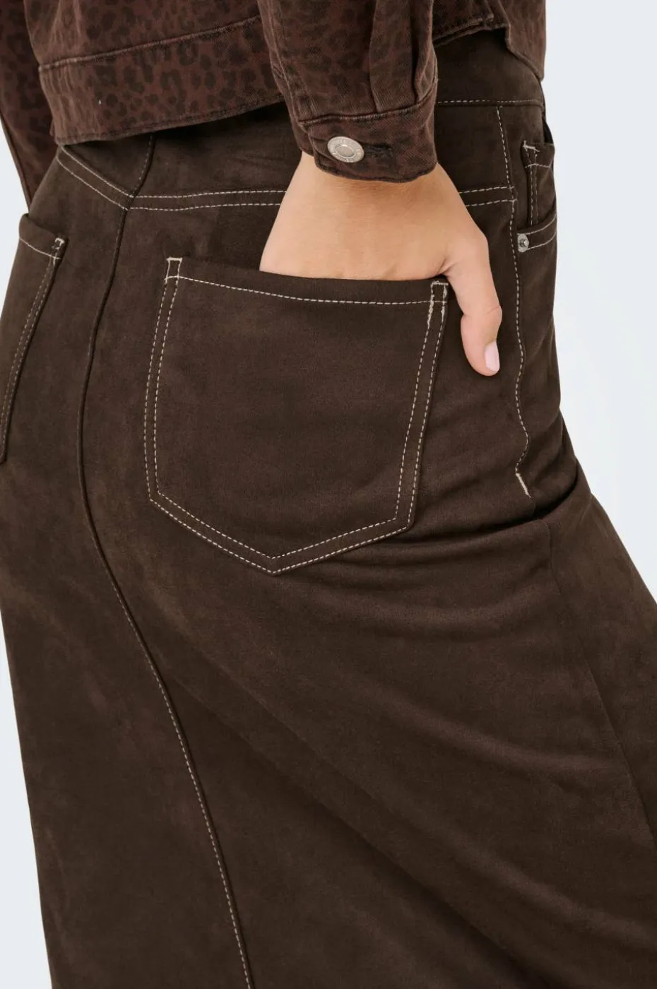 Only Skjørt onlStina Life MW Faux Suede Skirt