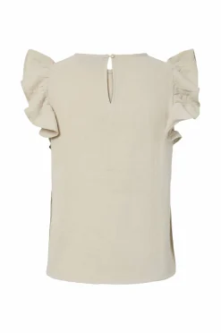 pieces Bluse pcSastina SL O-neck Top Wvn Msa BC