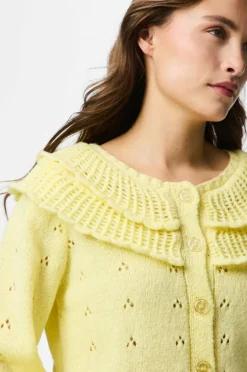 pieces Kardigan pcDavis LS O-neck Frill Cardigan