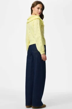 pieces Kardigan pcDavis LS O-neck Frill Cardigan